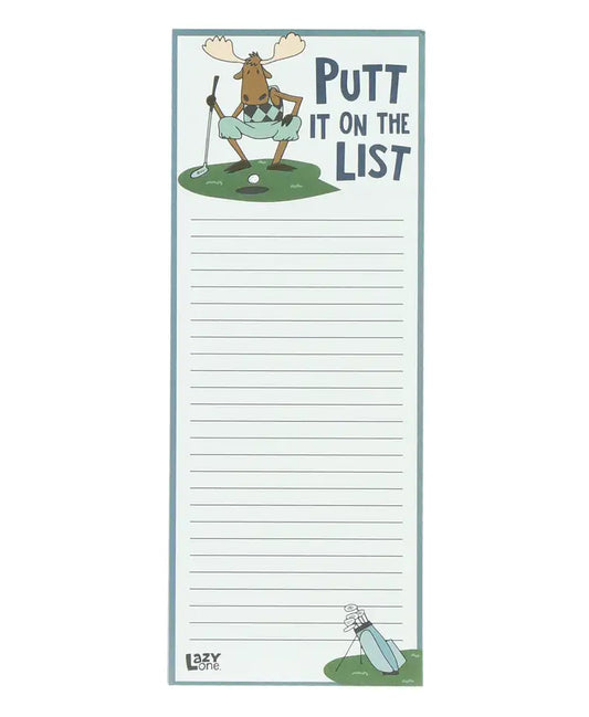 Putt It On My List (Lined) Notepad