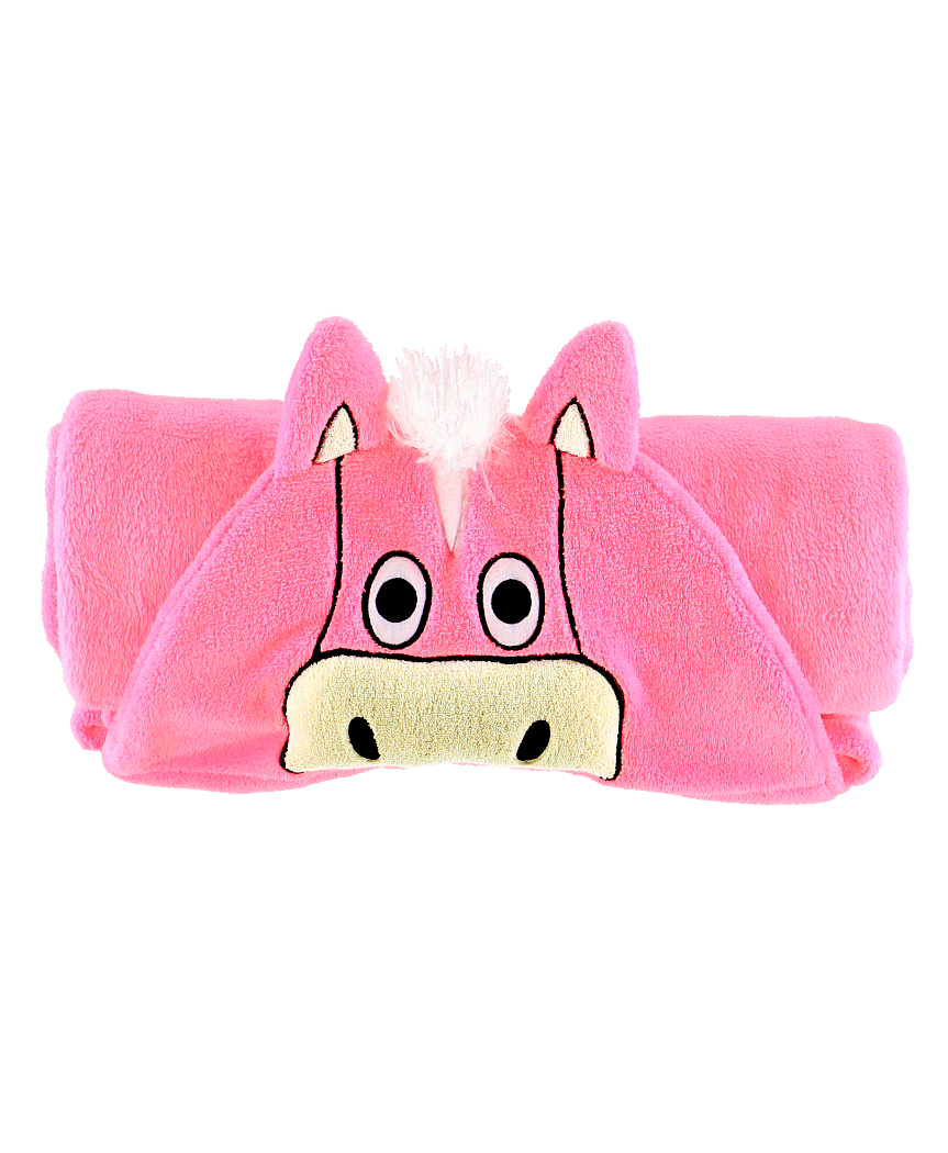 Pink Horse Critter Hooded Blanket by Lazy One