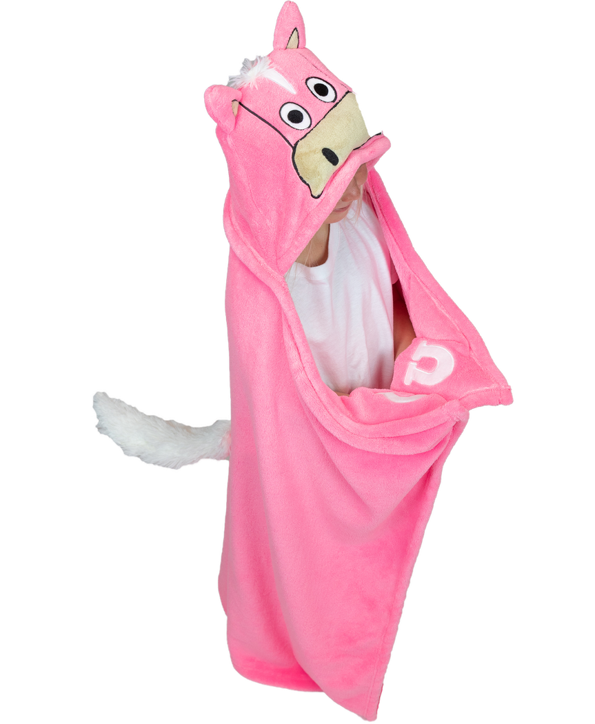 Pink Horse Critter Hooded Blanket by Lazy One