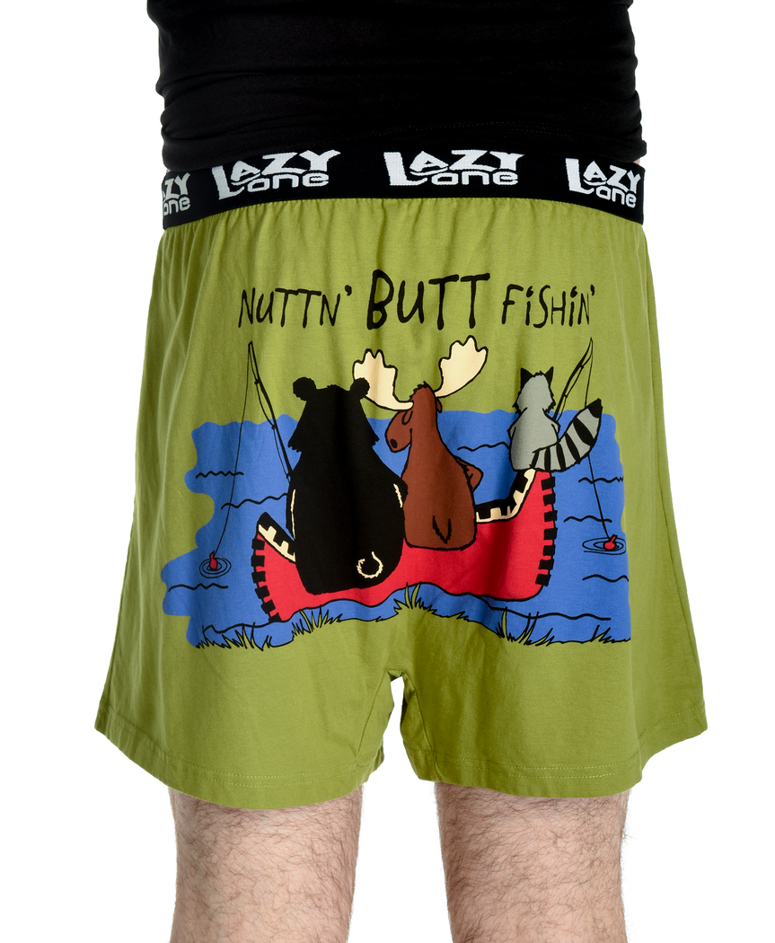 Lazy One Nuttn' Butt Fishin' | Men's Funny Boxer