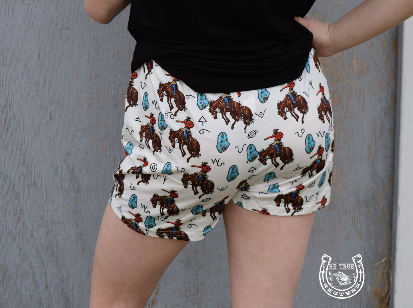 The Bronc and Turquoise Lounge Shorts