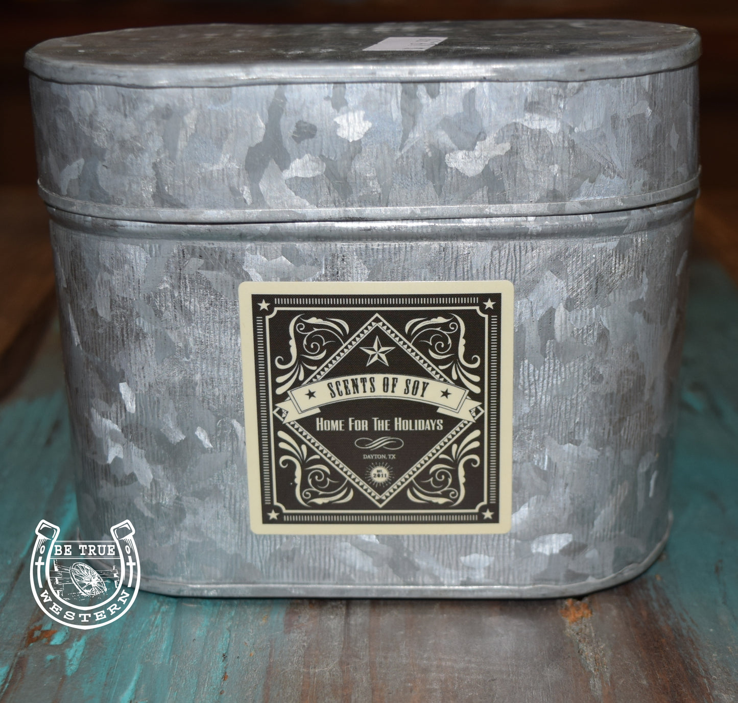 Rustic Tin Oval Soy Candle (Multiple Scents)