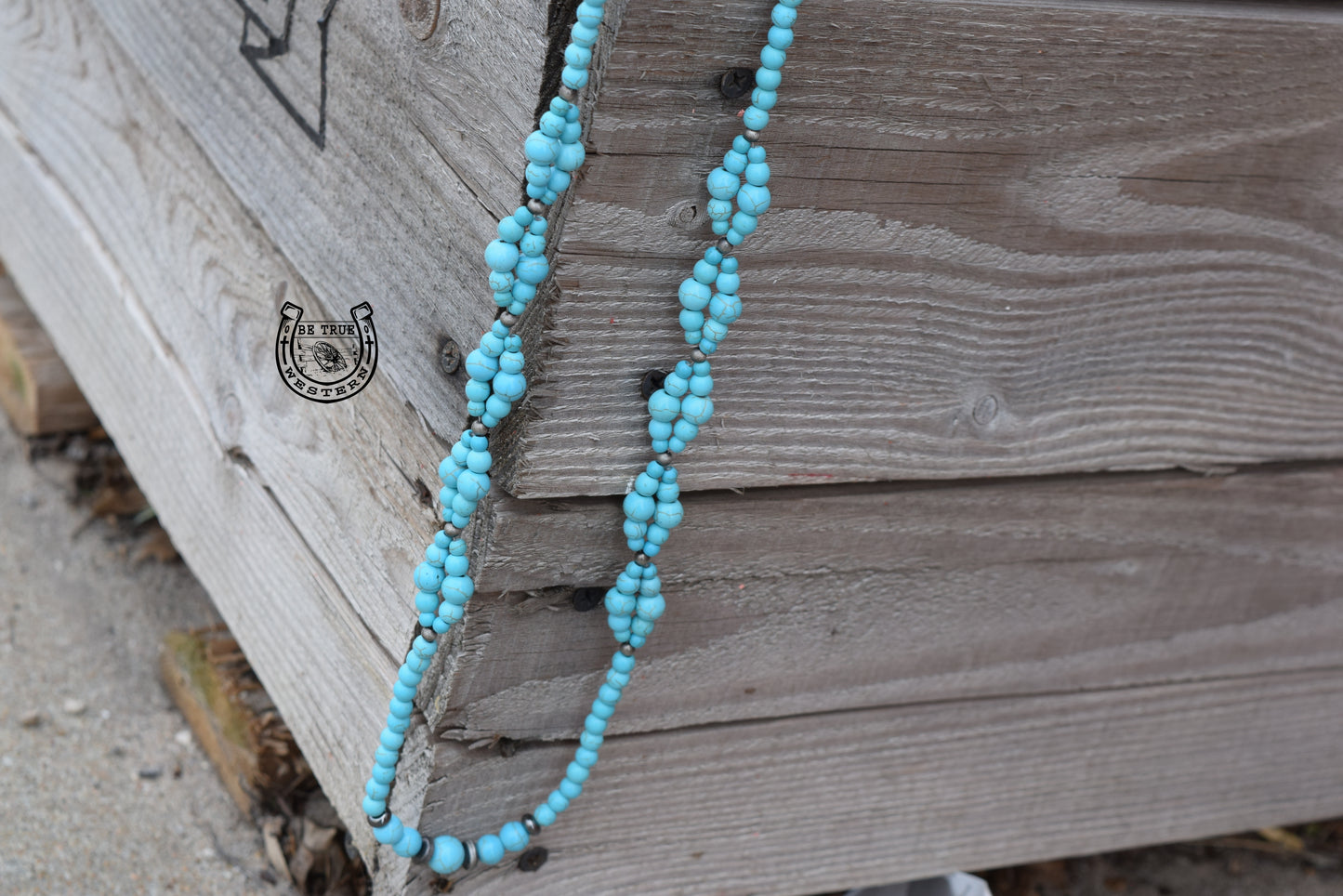 The Loop Side Turquoise Navajo Pearl Necklace