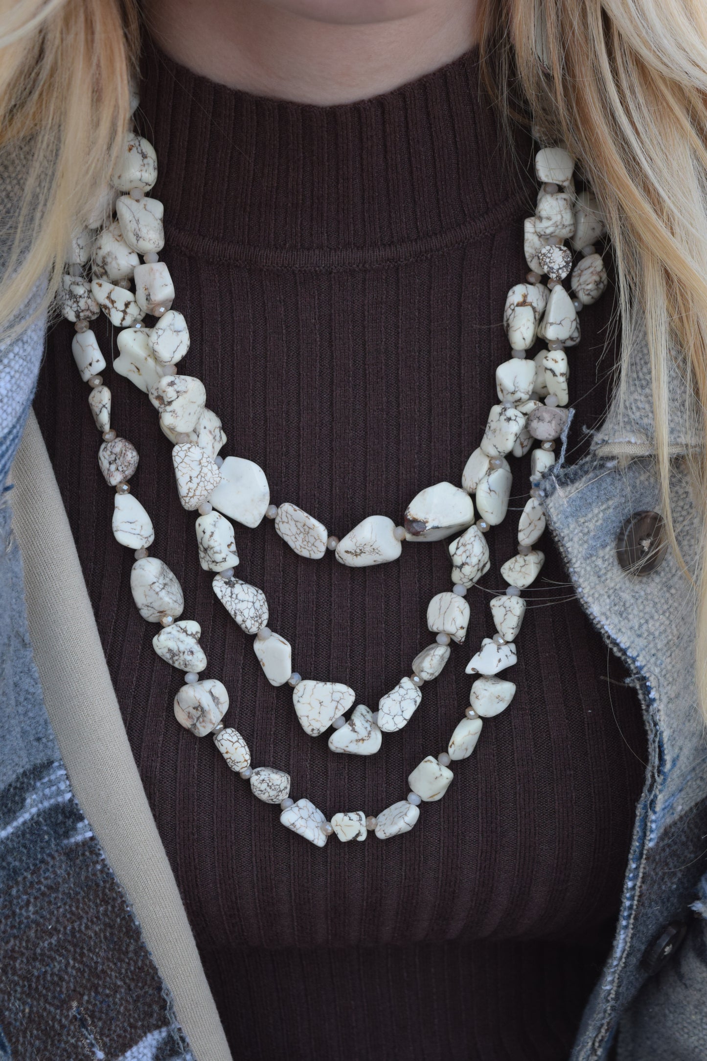 The Sandstone Rock Stacked Necklace