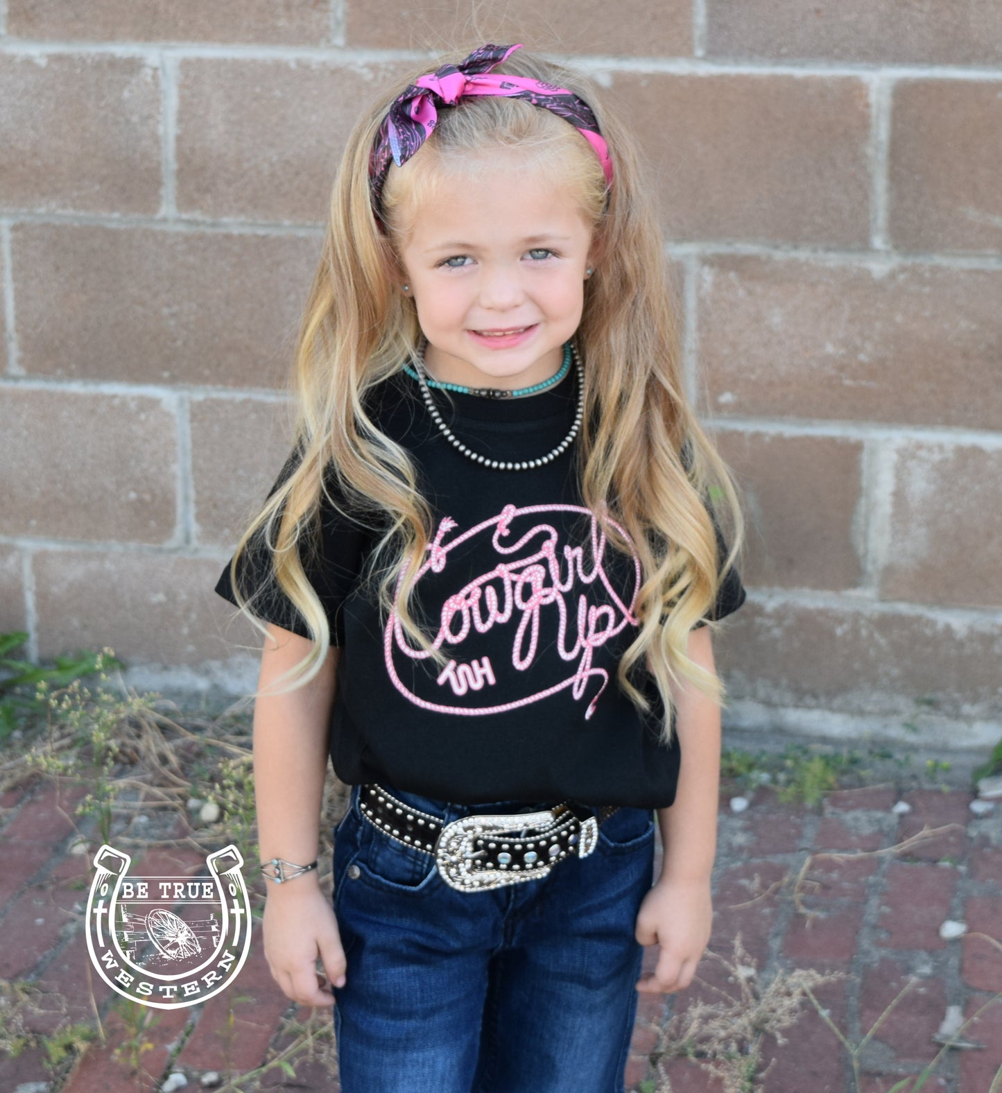 The Cowgirl Up Kids Graphic Tee