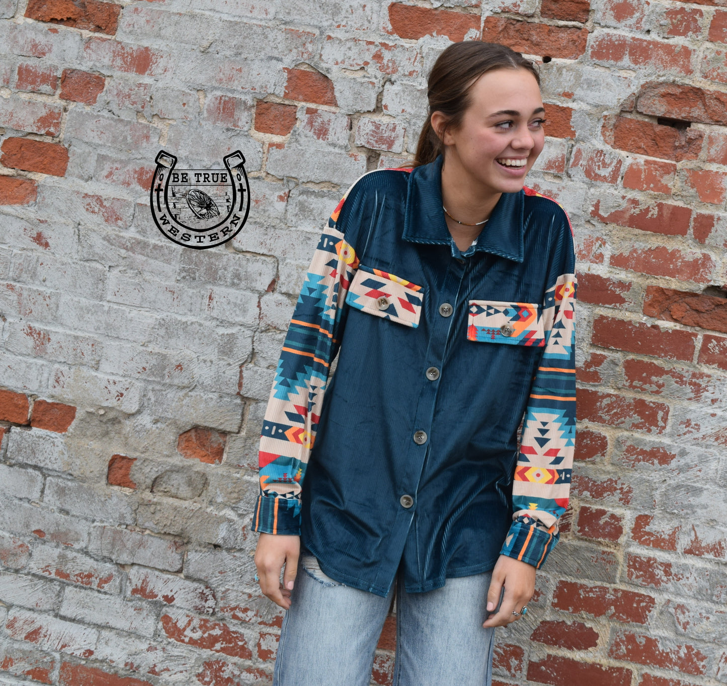 The Teal Deal Button Up Shacket