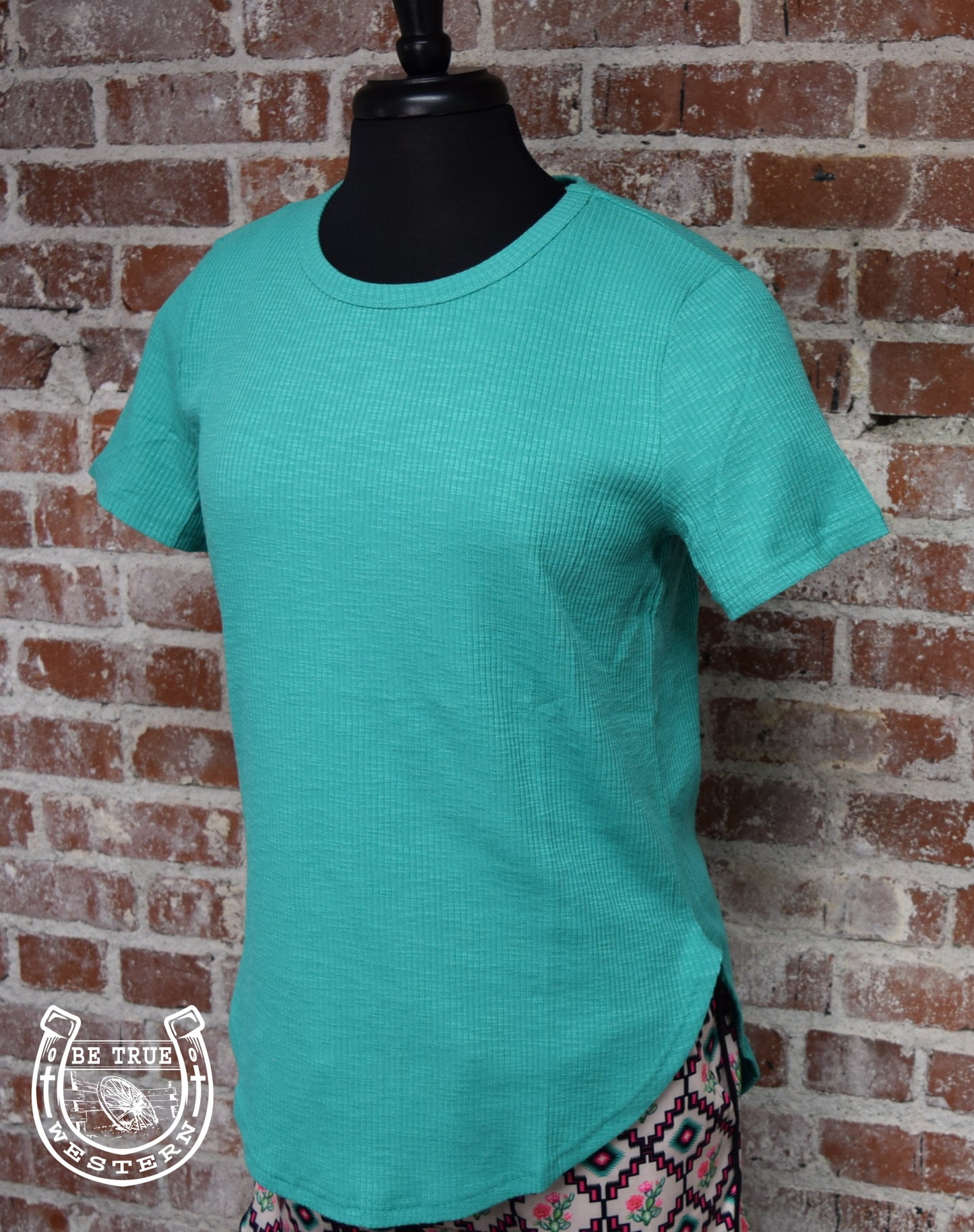 The Cowgirl Vintage Solid Choice Seafoam Top