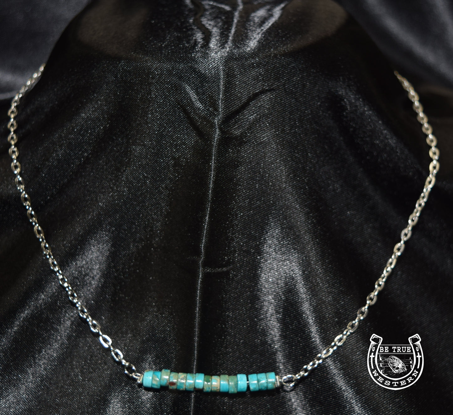 The Small Cable Chain Turquoise Necklace