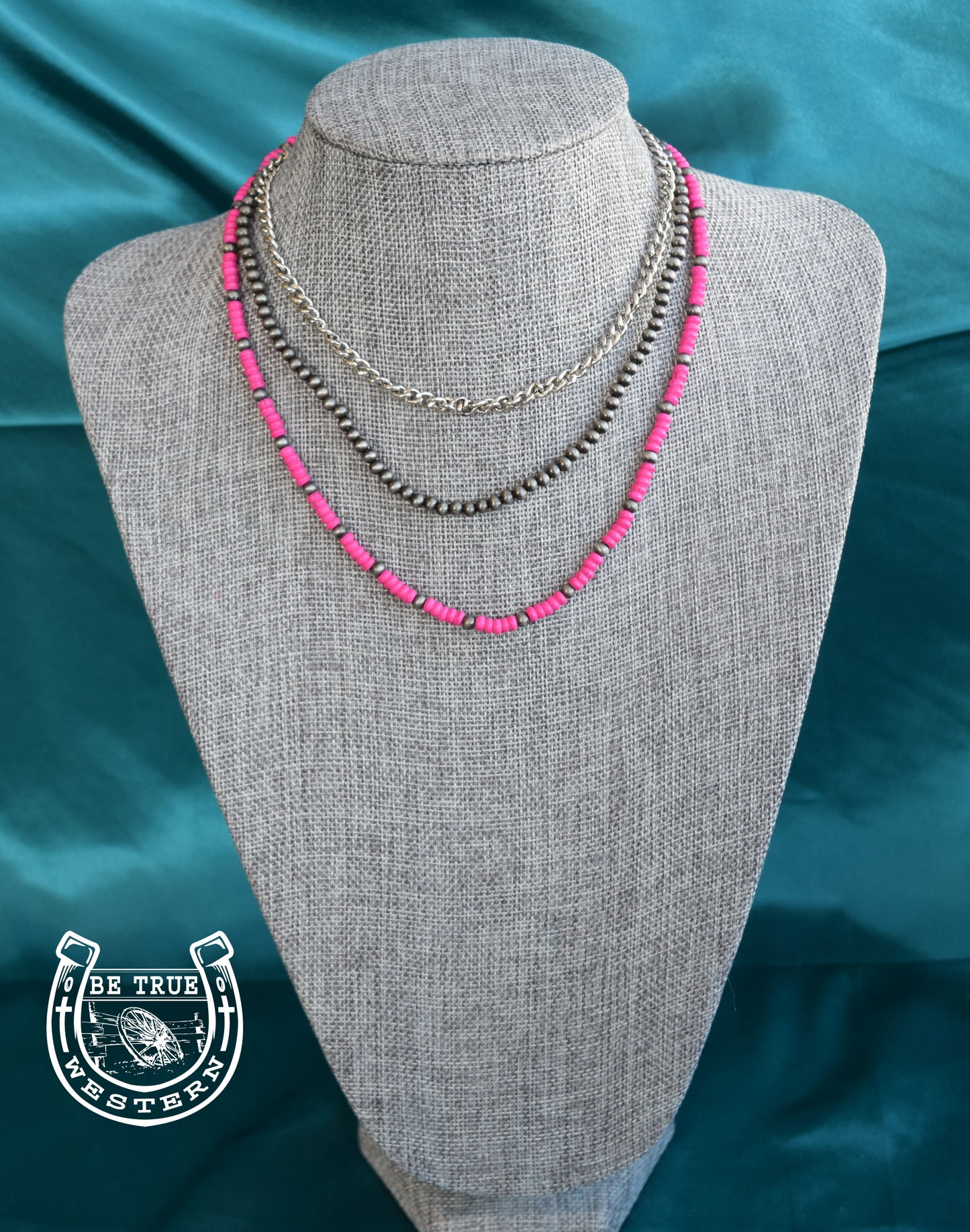 The Pink Outlaw Navajo Choker Stacker Necklace