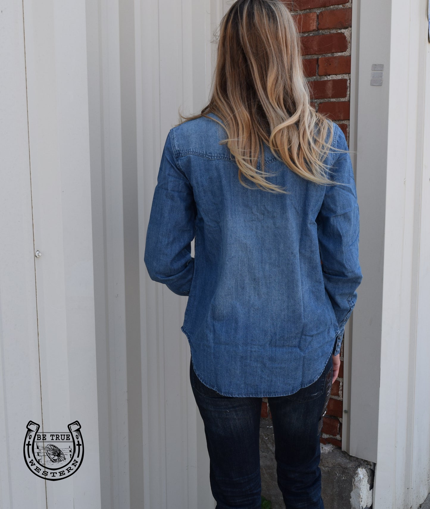 The Chambray Denim Button Up Top by Cruel Girl