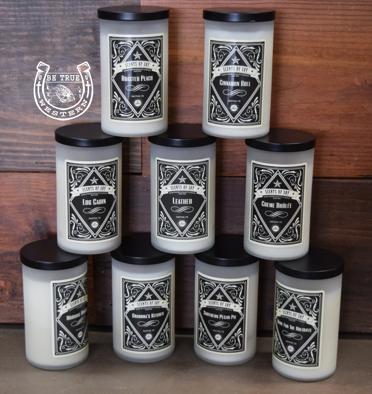 Rustic Tall Glass Soy Candle (Multiple Scents)