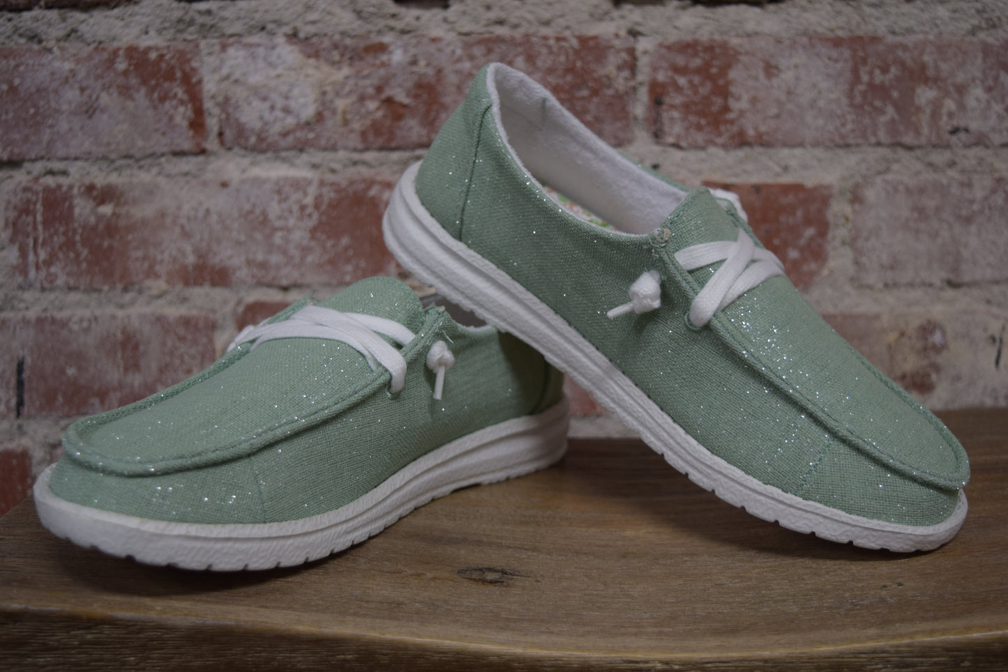 The Holly Shine Mint Shoes