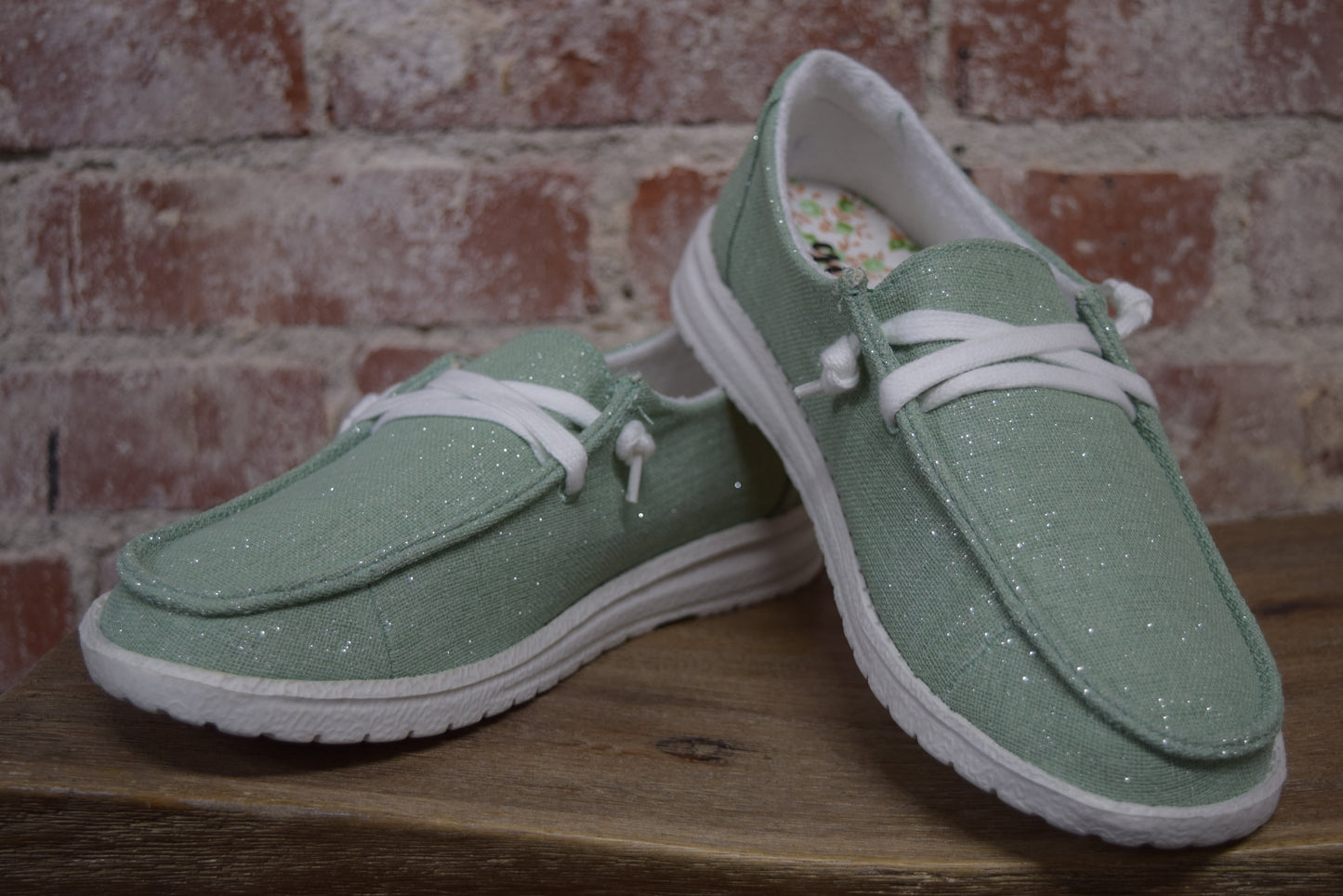 The Holly Shine Mint Shoes