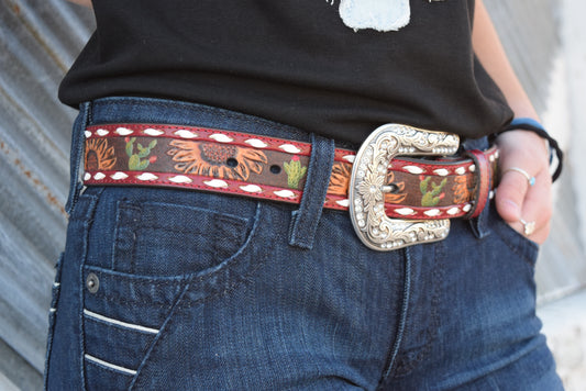 The Hippie Cowgirl Tooled Leather Belt