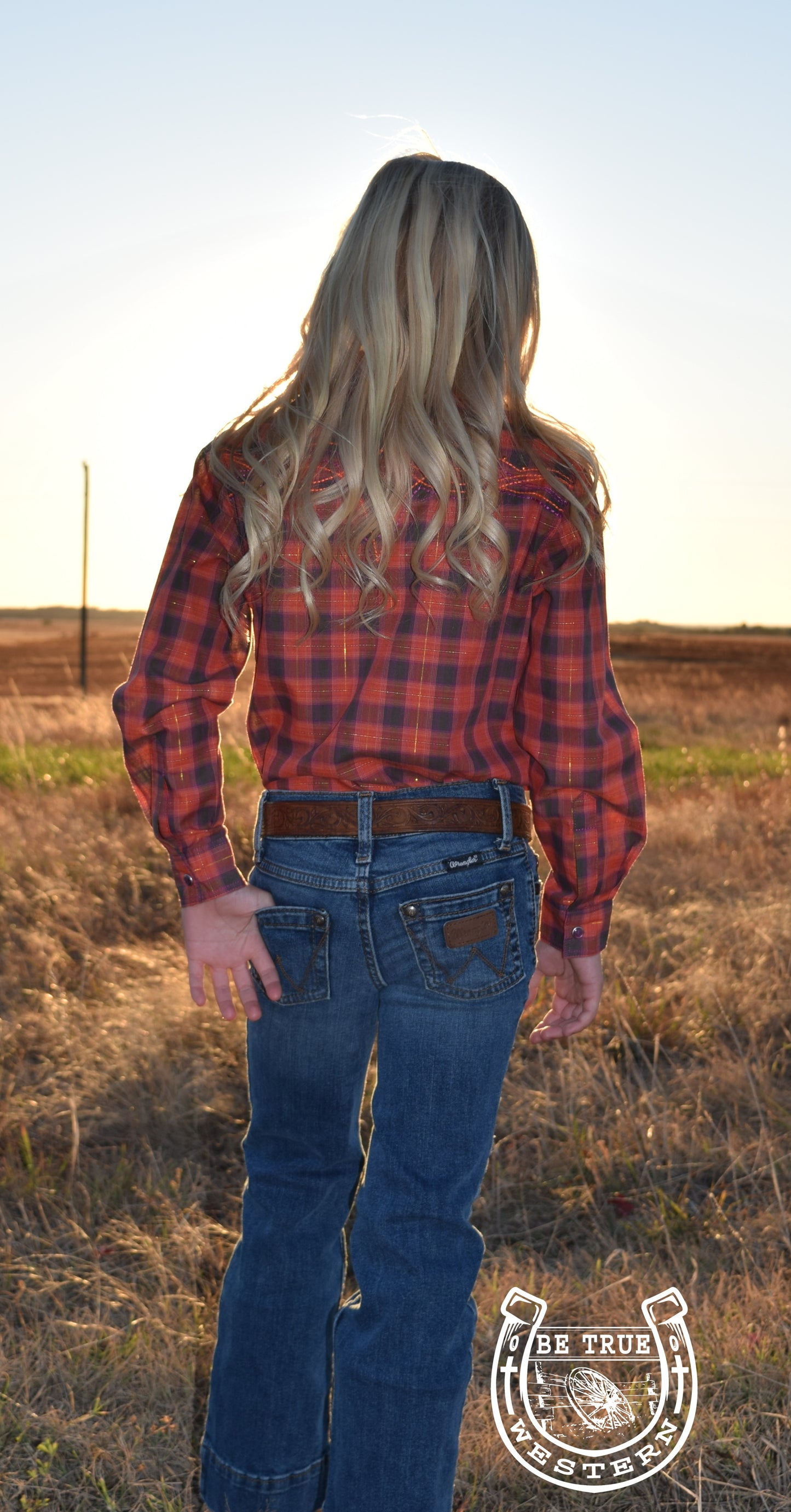 Girls' Rock 47 By Wrangler Western Red Plaid Top