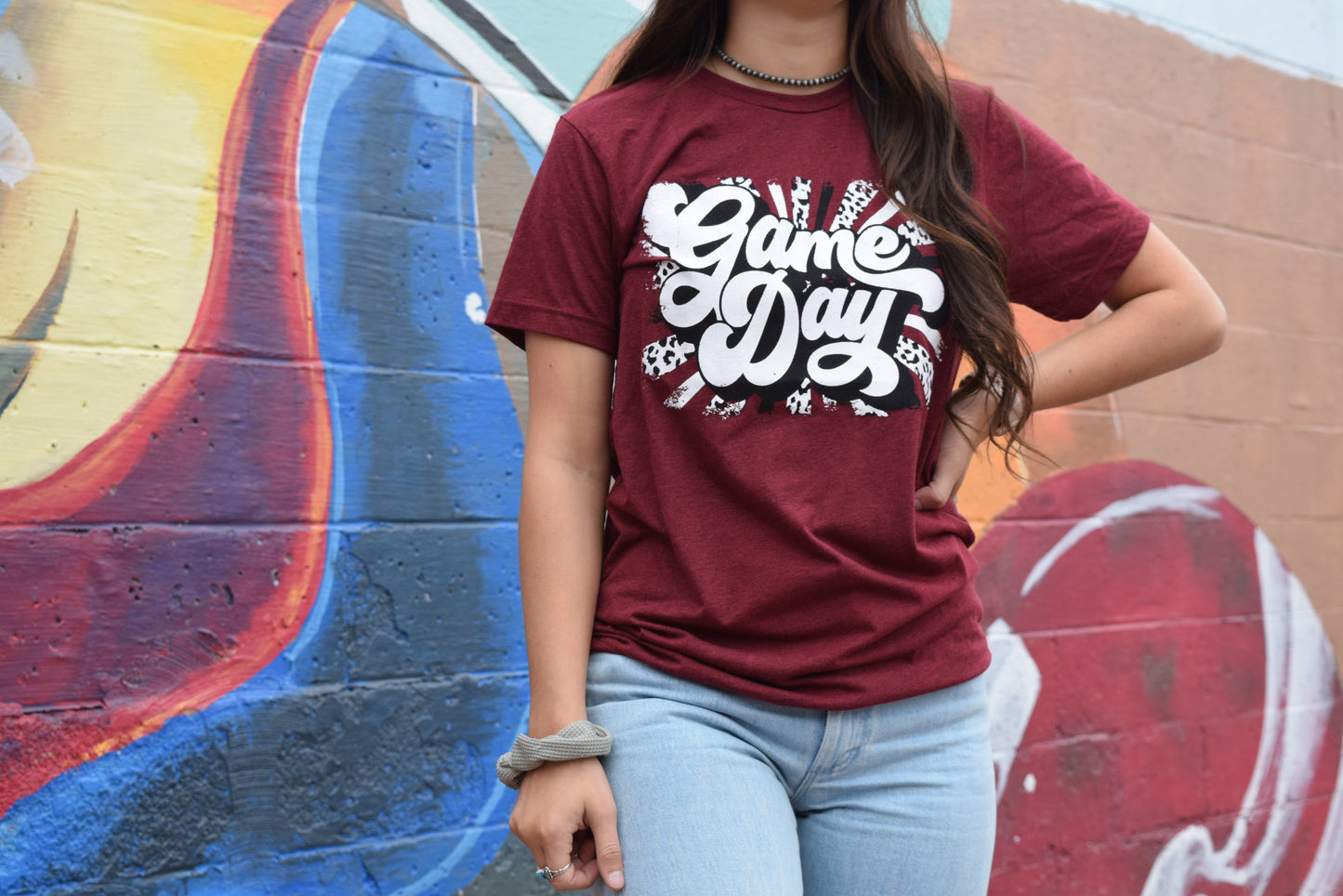 Retro Maroon Game-Day Graphic Tee