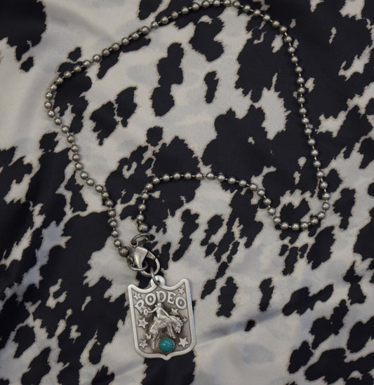 The Bronc Rodeo Back Number Pendant Necklace