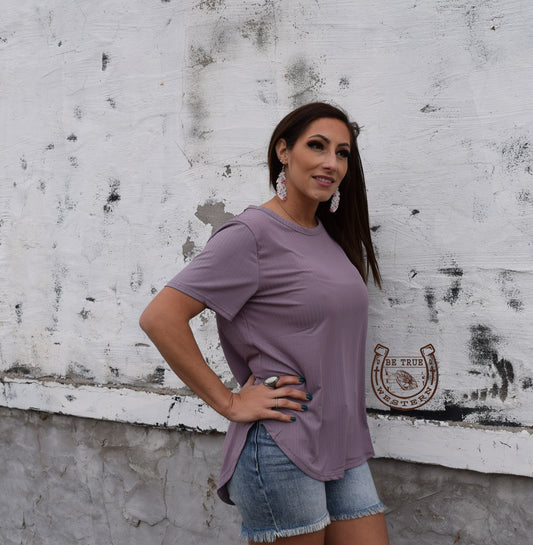 The Lavender Solid Choice Top