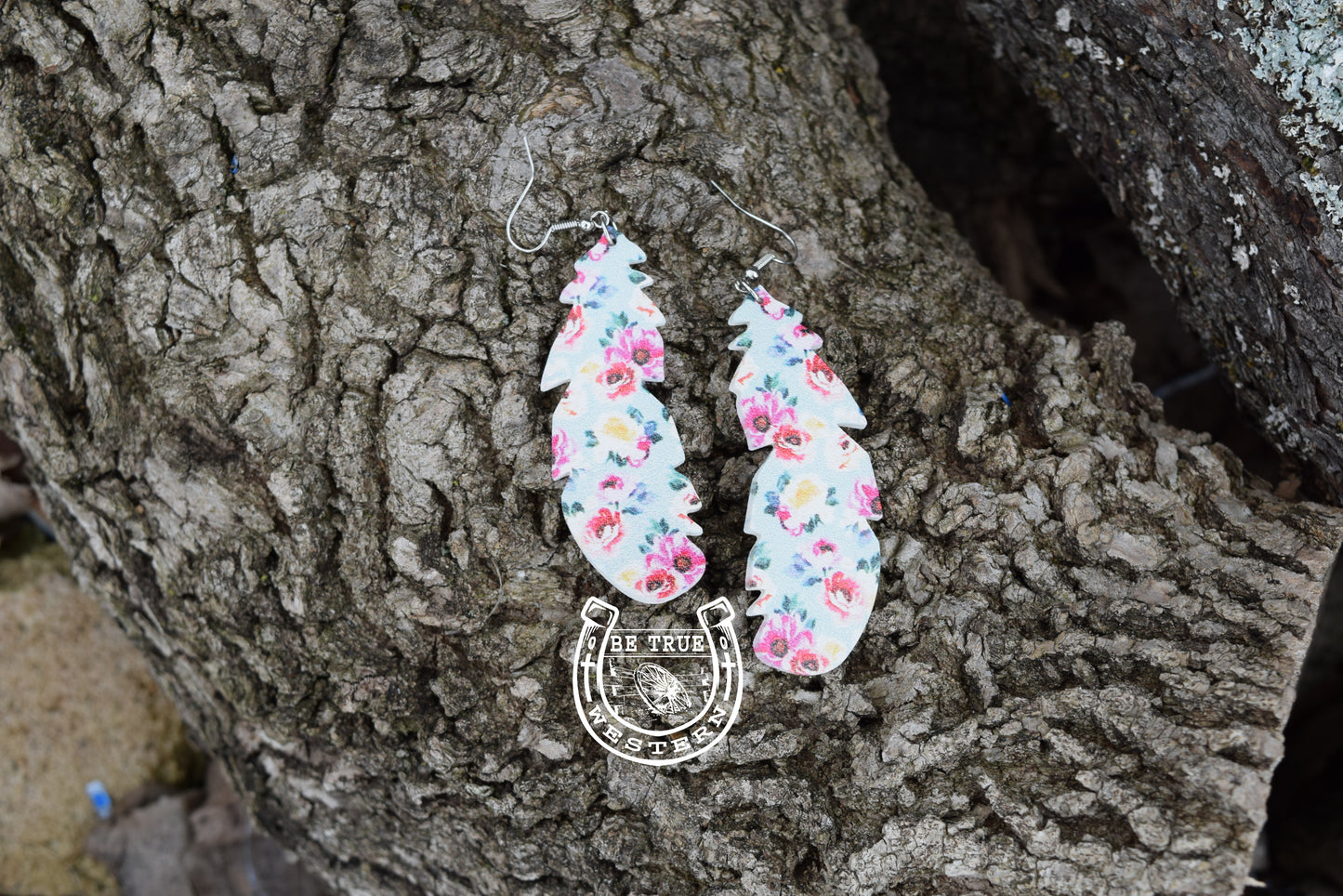 The Southern Comfort Floral Feather Earrings