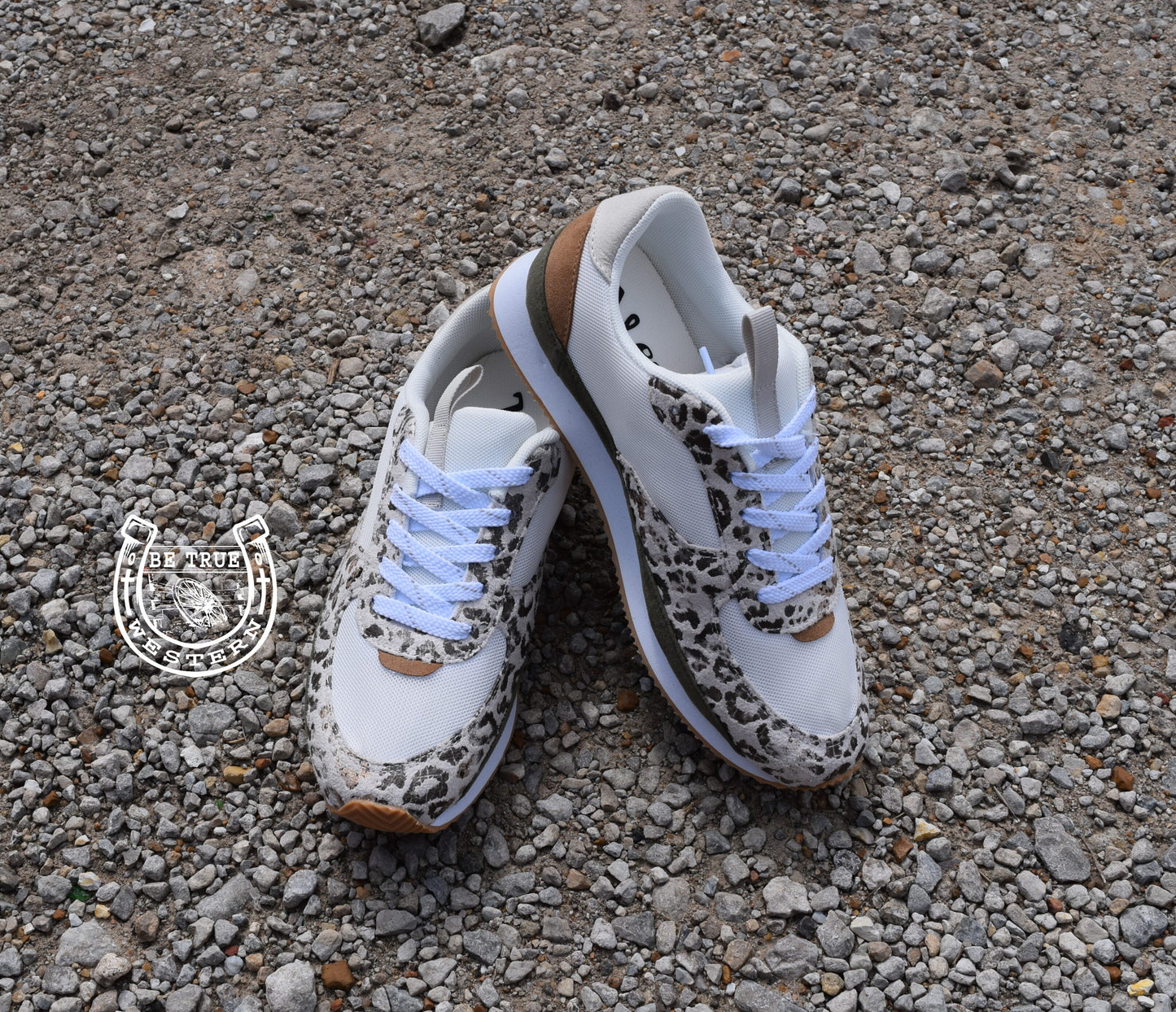 Very G Cream Leopard Runner Shoes