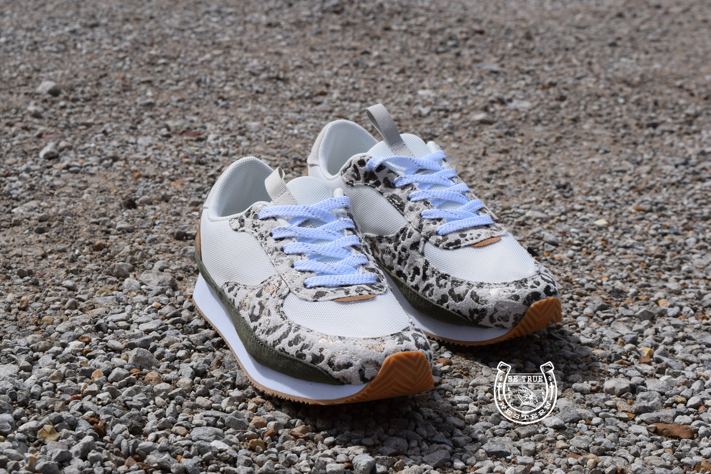 Very G Cream Leopard Runner Shoes
