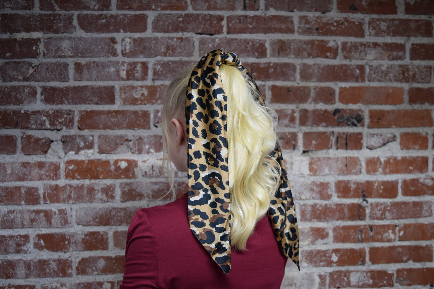 Leopard Scrunchie Scarf (two colors)