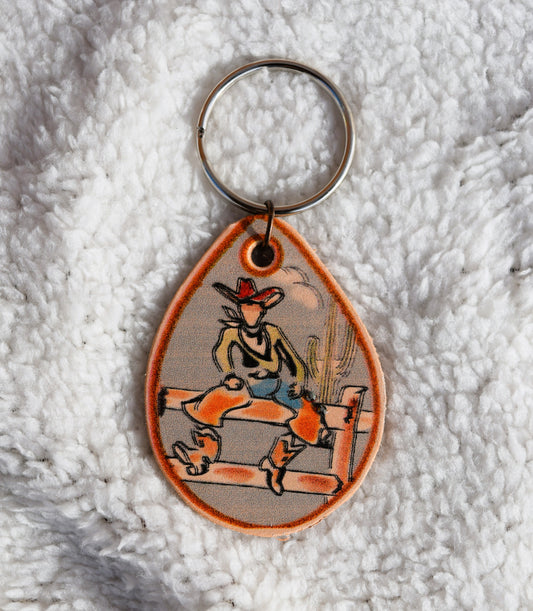 Hand Painted Leather Keychains