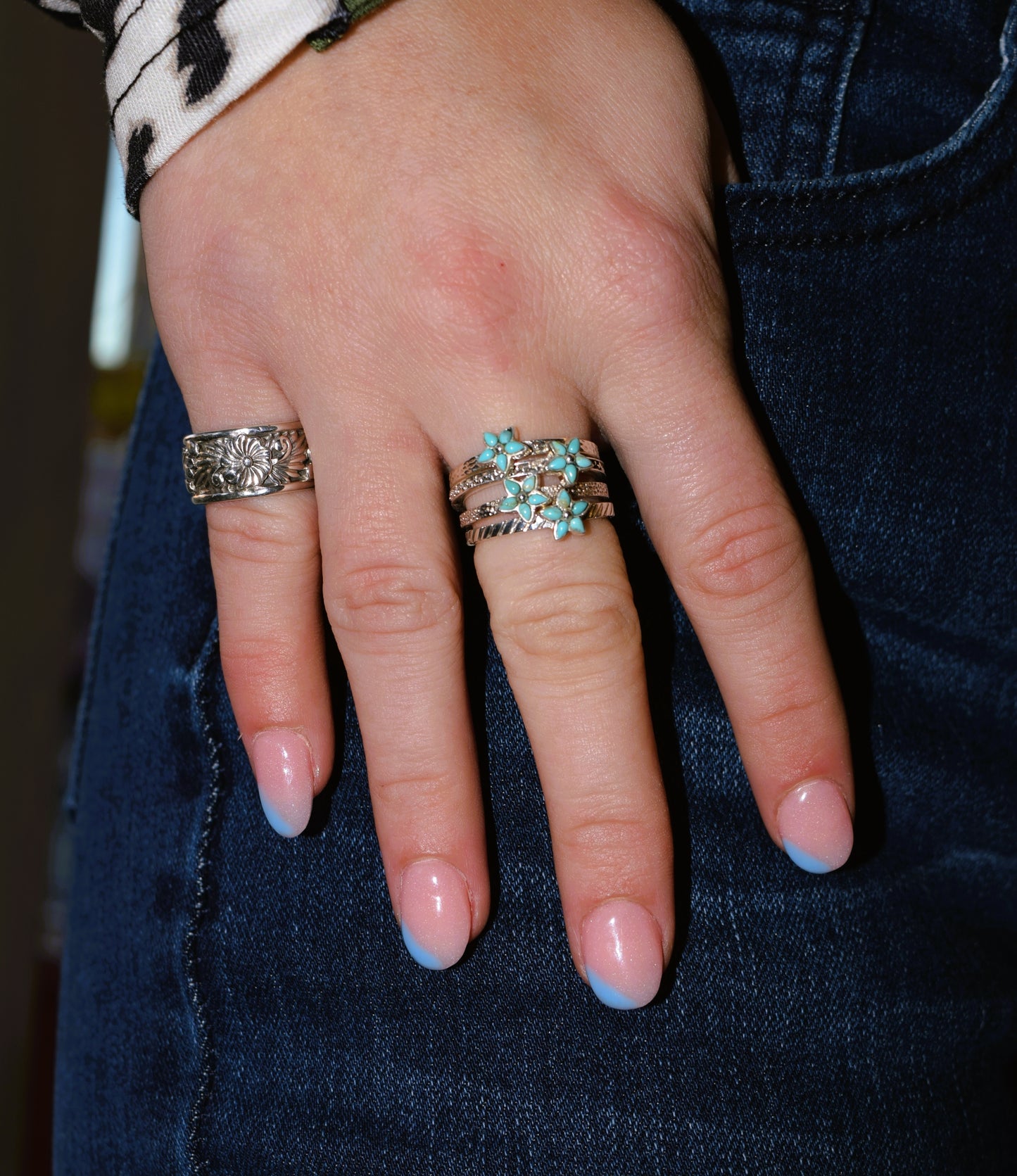 The Flower Power Stacker Rings (three colors)