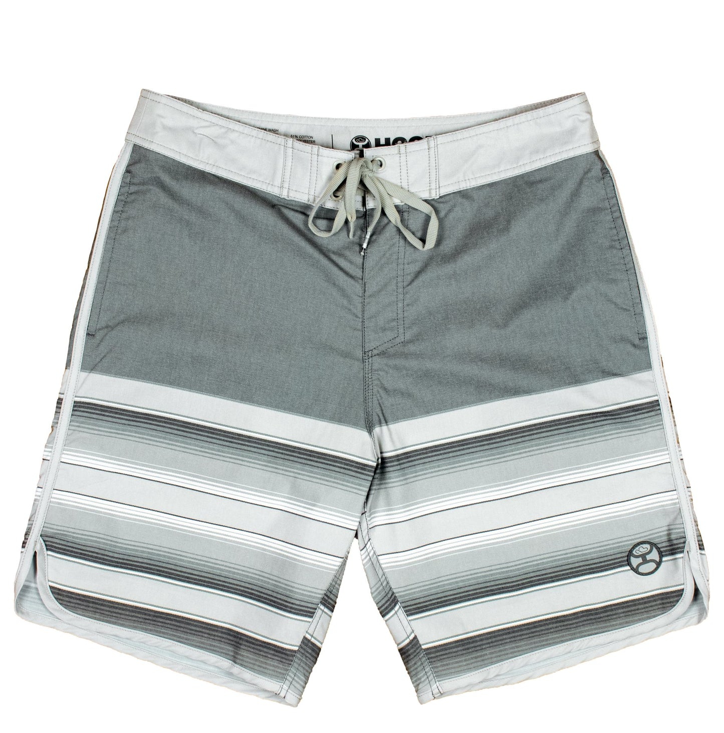 HOOey Shaka Grey/White Board Shorts