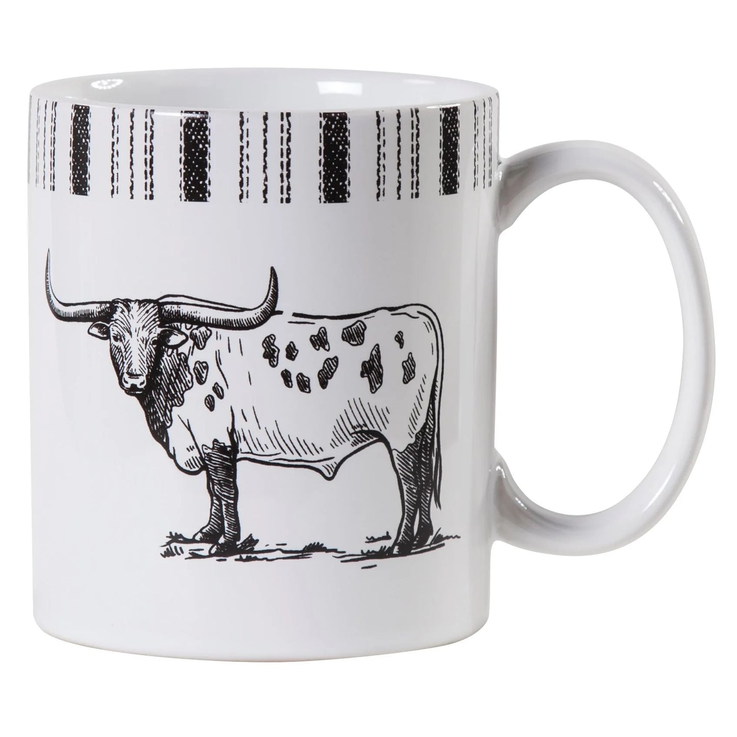 The Ranch Life Longhorn Mug (two colors)
