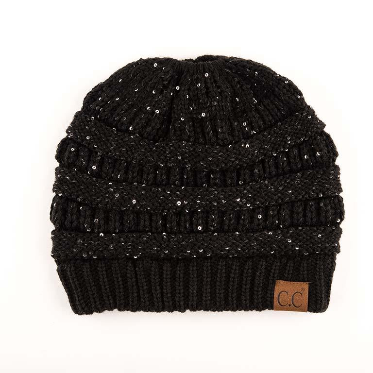 Beanie Tail CC Sequin Beanie- (MULTIPLE COLORS)