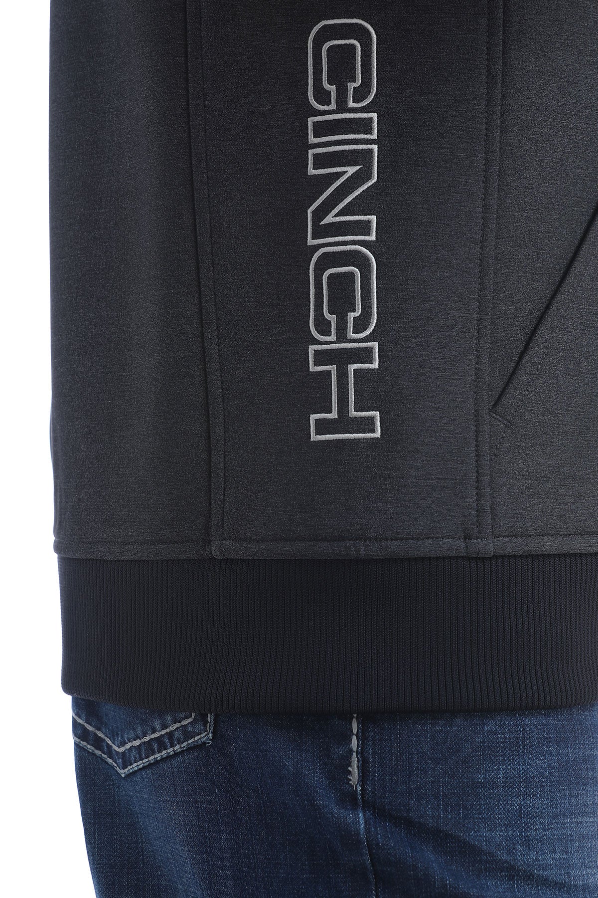 Cinch Men's Black Logo Textured Bonded Concealed Carry Vest
