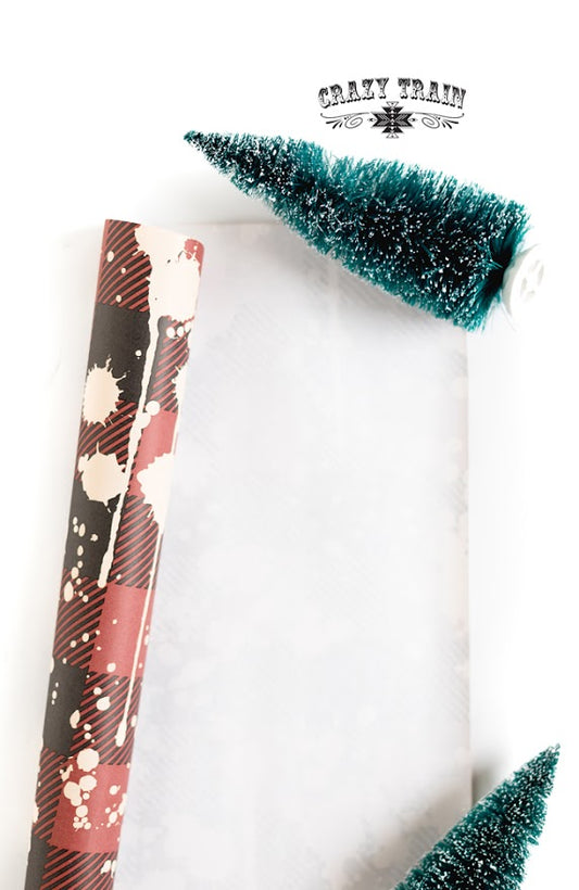 The Over the Top Splash Plaid Wrapping Paper