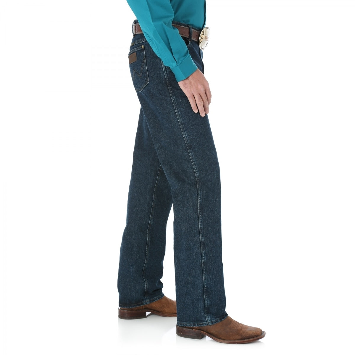 Wrangler Men's Premium Performance Advanced Comfort Cowboy Cut Long Sleeve  Spread Collar Sold Shirt In Denim — JAXOutdoorGearFarmandRanch