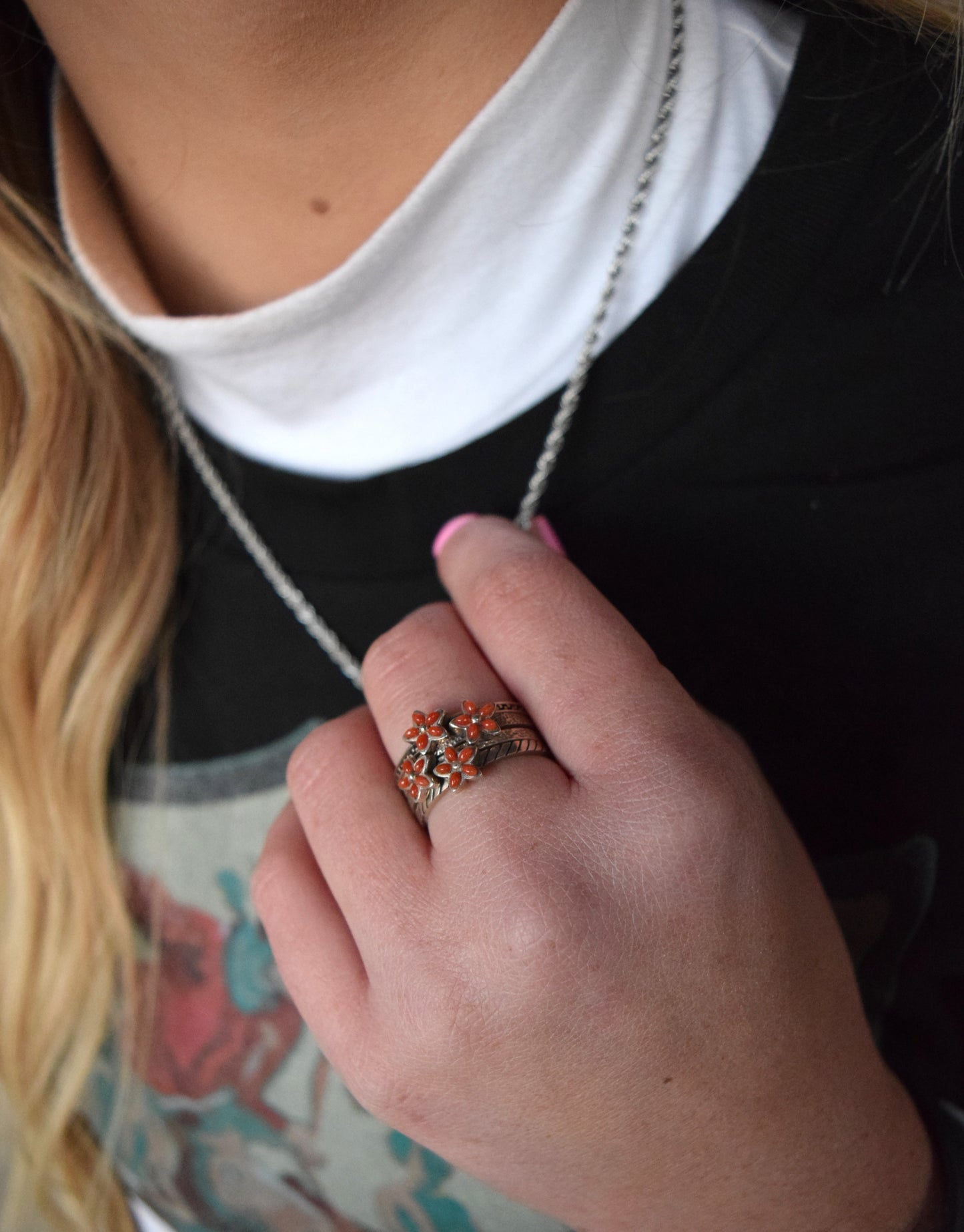 The Flower Power Stacker Rings (three colors)