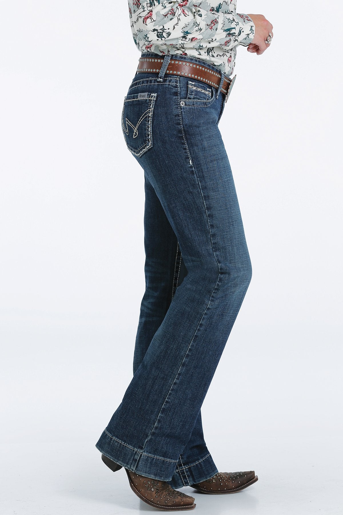 Women's Cruel Girl Mid-Rise Jayley Trouser Medium Stonewash Jeans