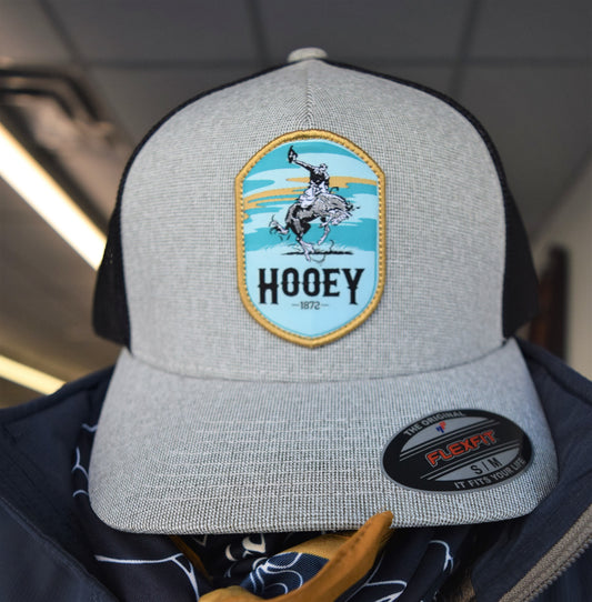 Hooey Cheyenne Flexfit Grey/Black Hat