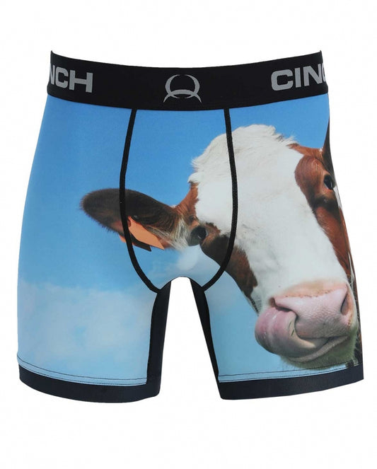 Men's Cinch Cow Boxer Briefs 6"