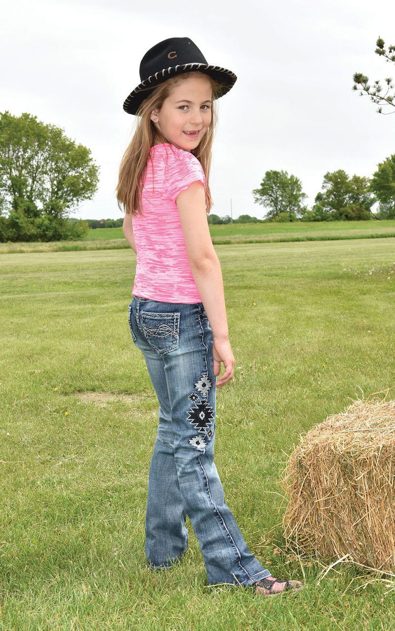 Girls Aztec Cowgirl Tuff Jeans