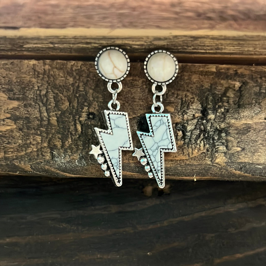 The High Voltage Bolt Earrings (Multiple Colors)
