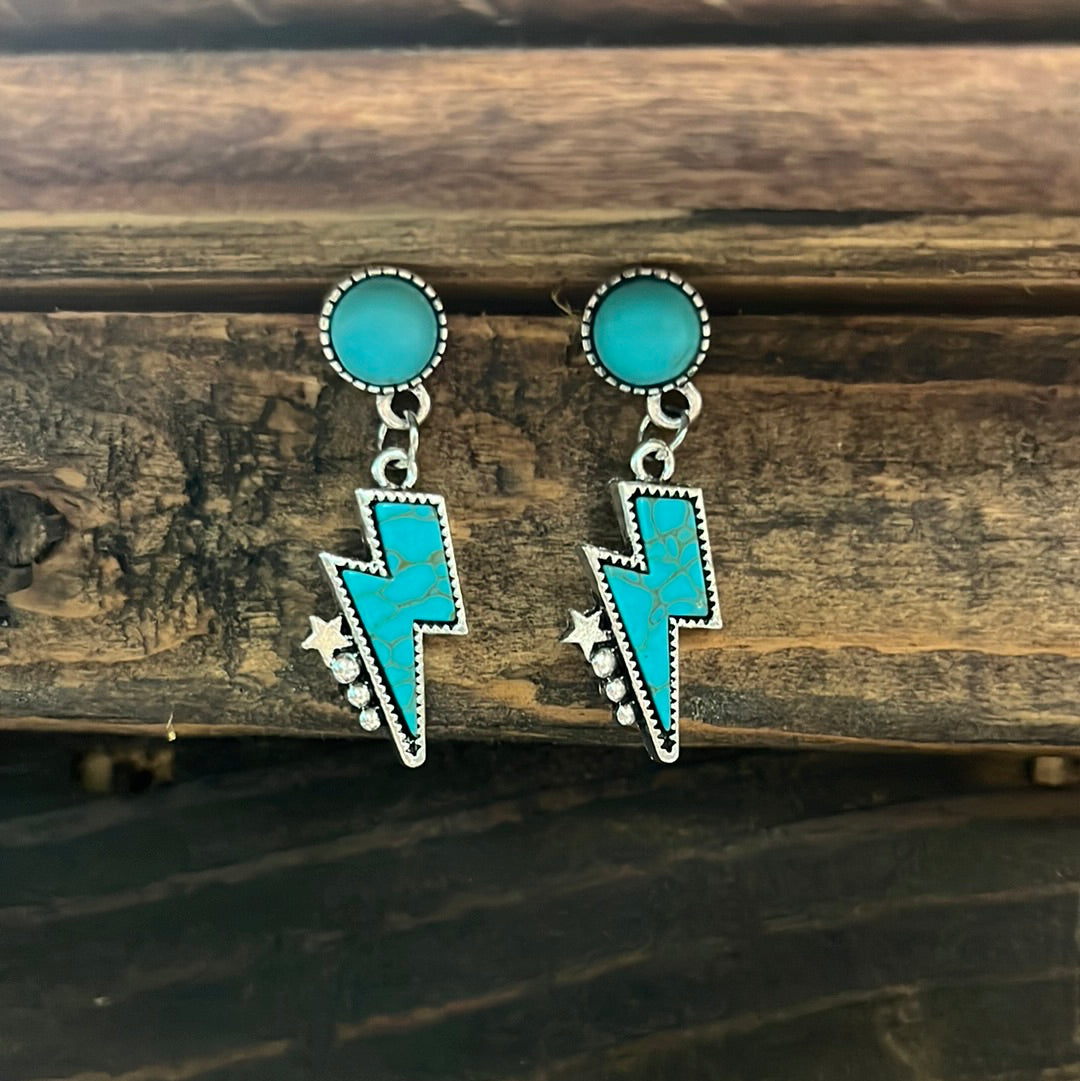 The High Voltage Bolt Earrings (Multiple Colors)
