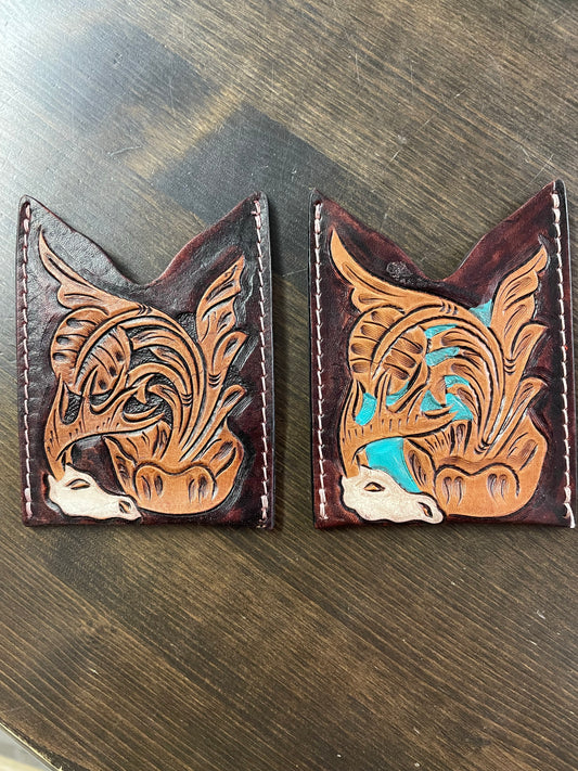 Leather Tooled Card Keeper