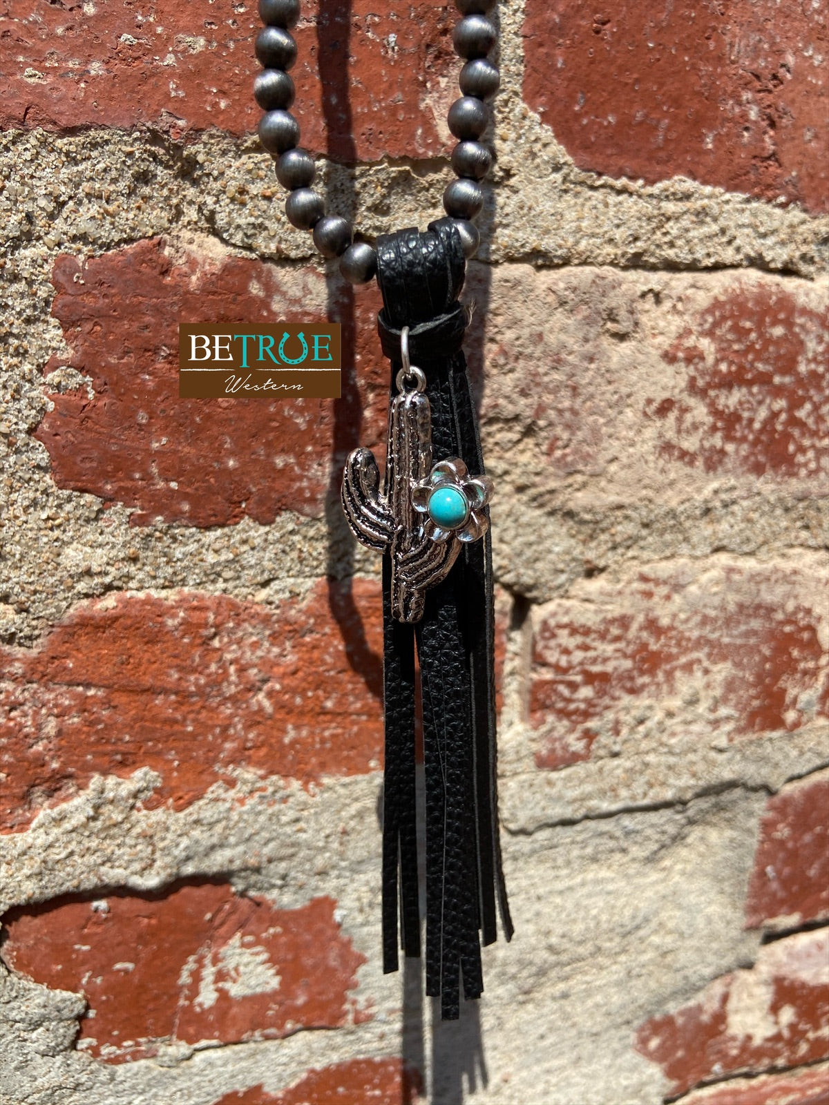 The Alamo Cactus Navajo Pearl and Fringe Necklace