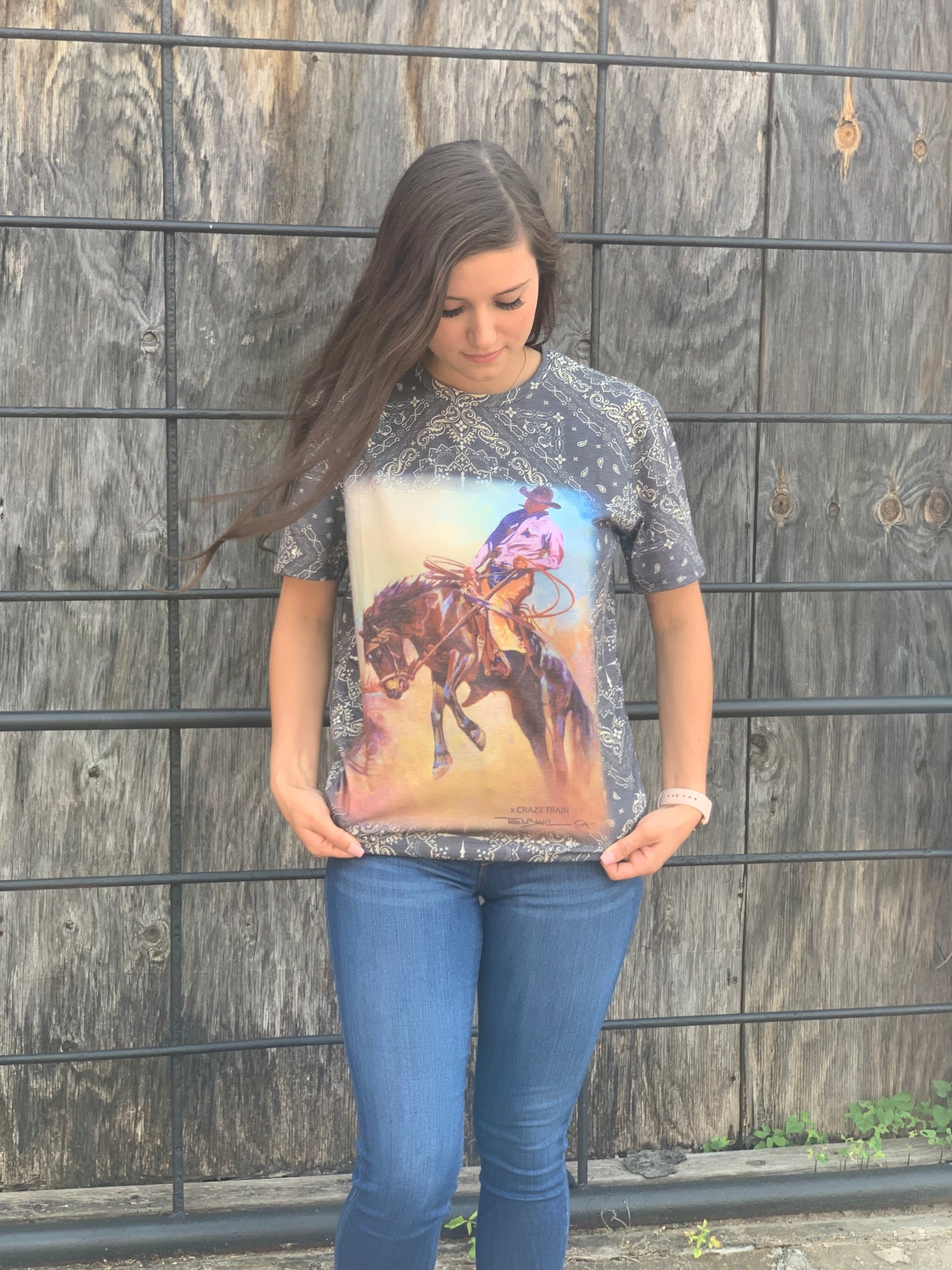 Crazy Train Bronc Buster Tee