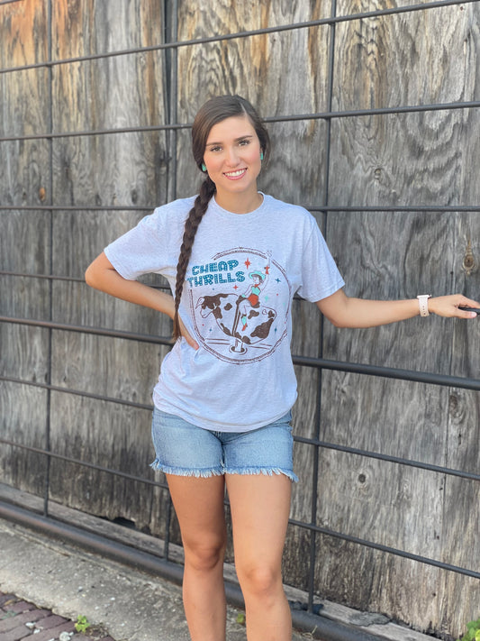 Cheap Thrills Retro Cowgirl Tee