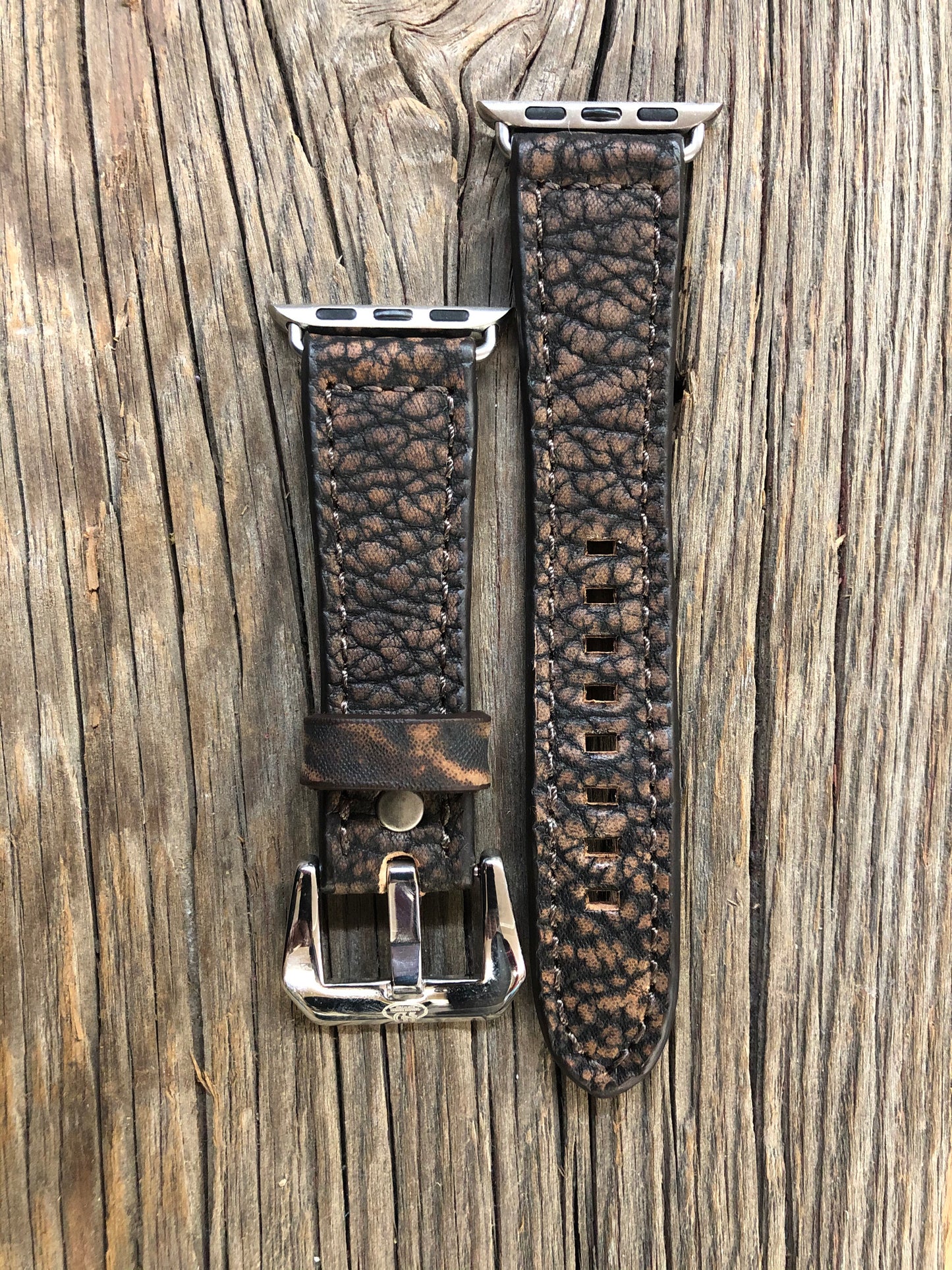 Leather Tapered Genuine Shark Skin Apple Watch Band