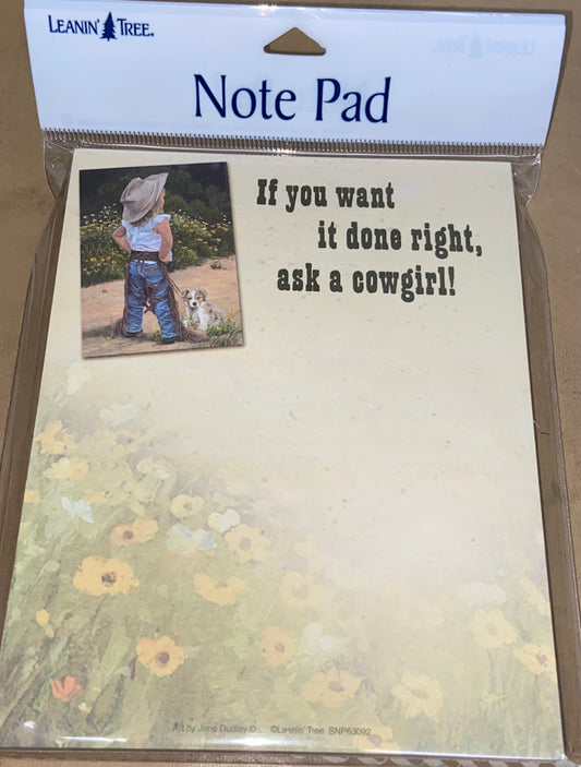 Ask a Cowgirl Notepad