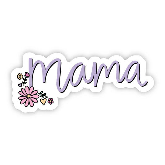 Mama Purple Floral Sticker