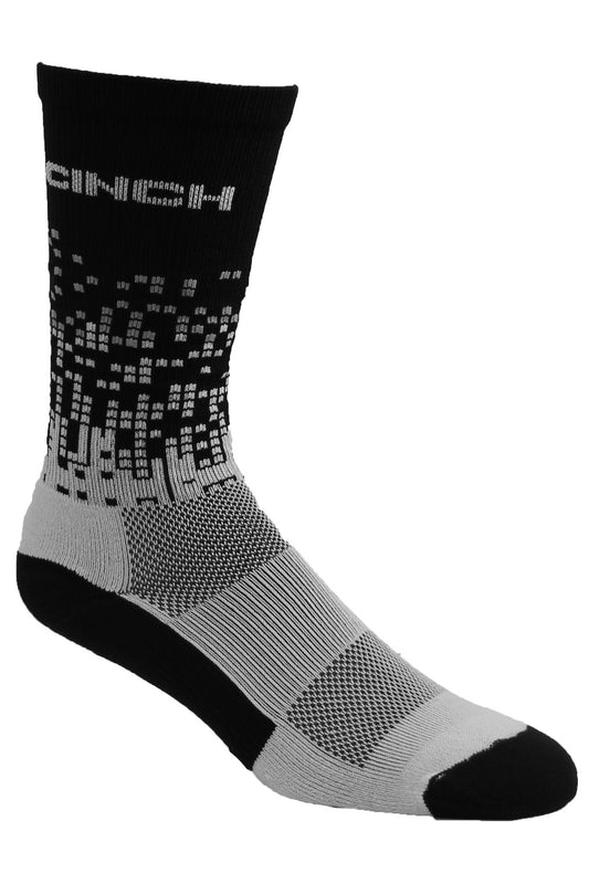 Cinch Men's Black and White Crew Sock