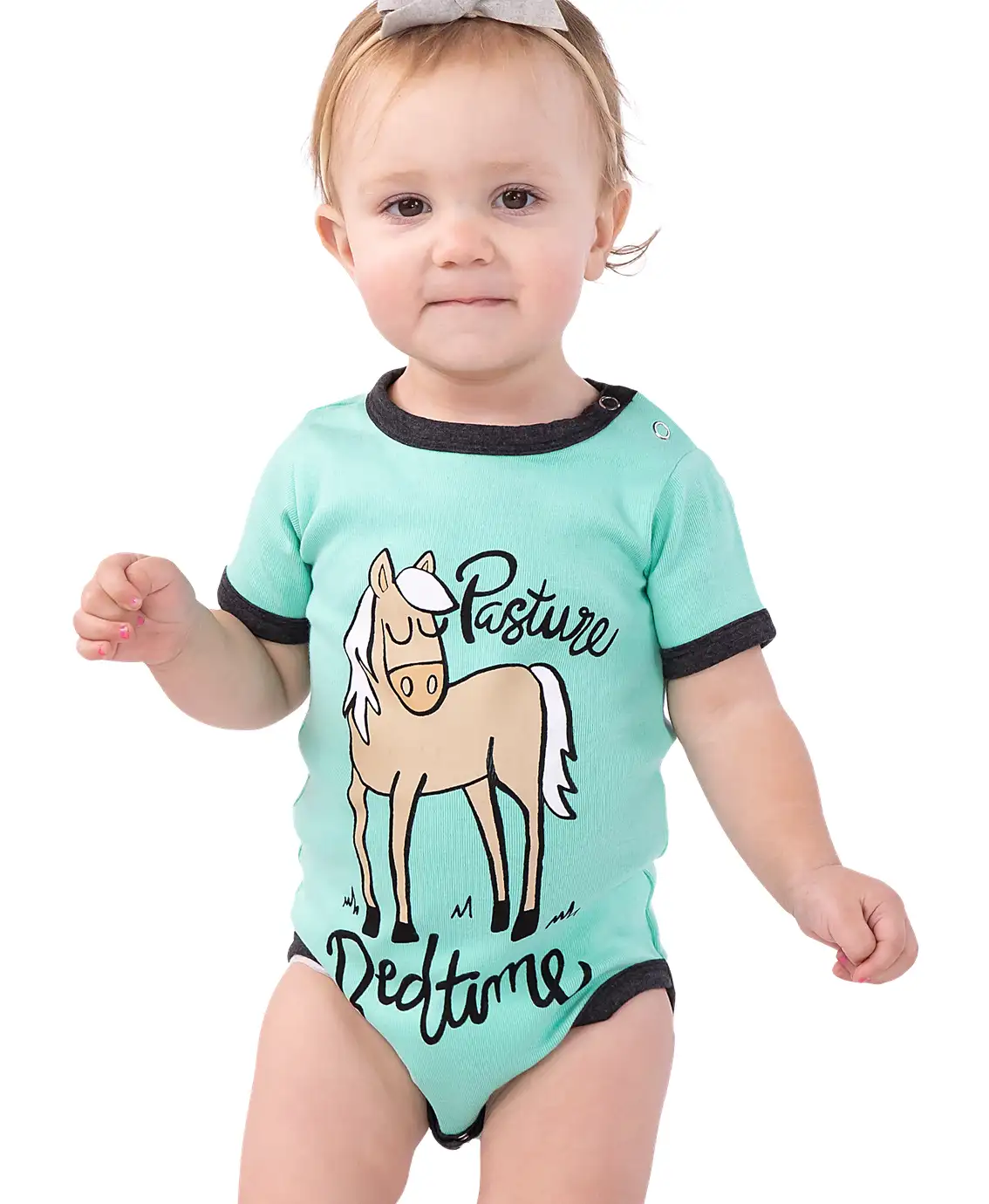 Pasture Bedtime Turquoise Horse Onesie by Lazy One